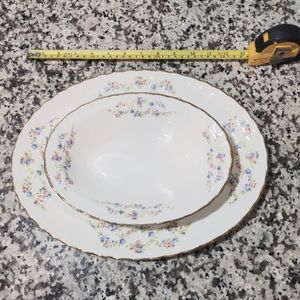 Pope Gosser oval serving tray and oval bowl